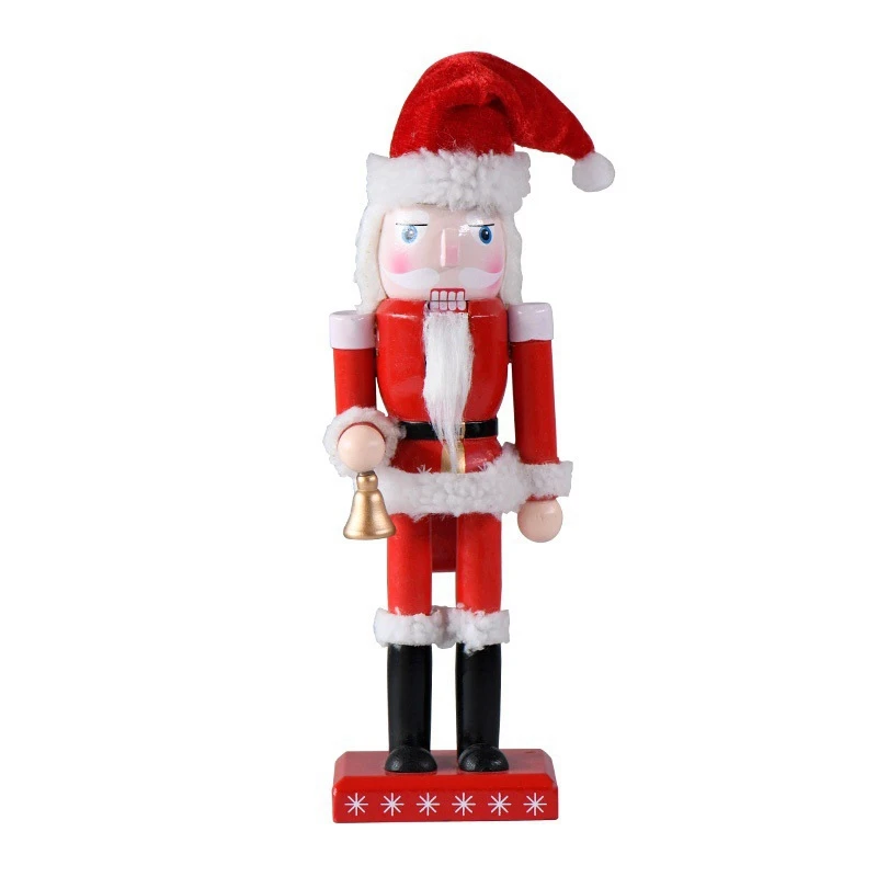 

1 Piece Christmas Santa Claus Nutcracker Santa Wood Nutcracker Decoration Santa Wood Nutcracker Figure