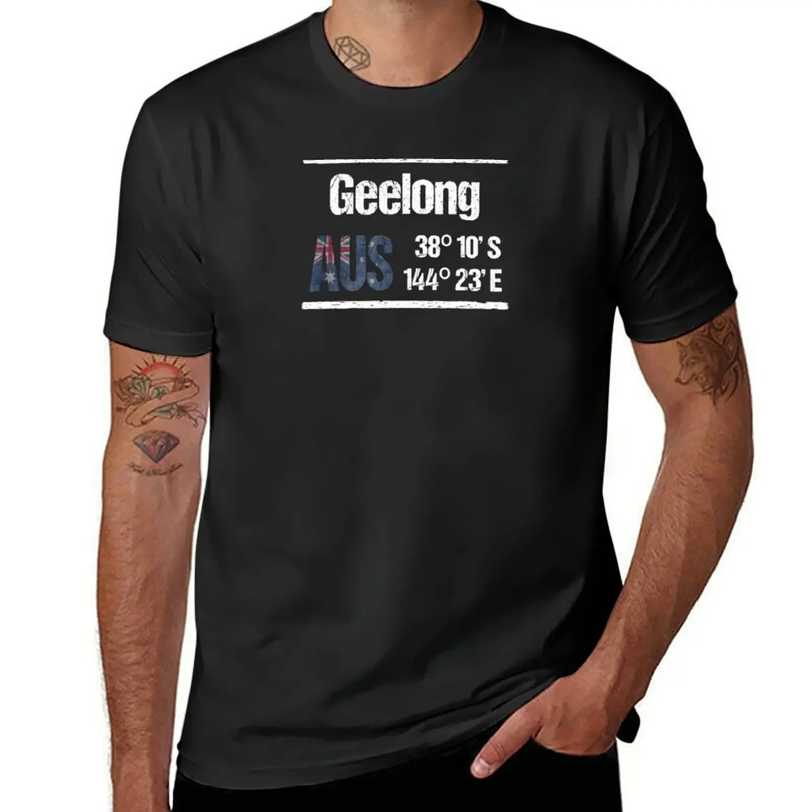 Футболка Geelong AUS Coordinates футболки с рисунком винтажная одежда для мужчин графикой