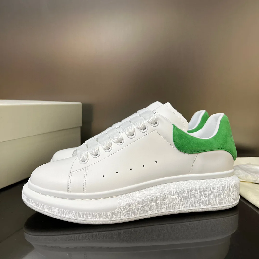 

Кроссовки мужские с низким верхом, натуральная кожа, замша, плоская подошва, спортивная обувь для вождения, роскошные кеды, белые, зеленые