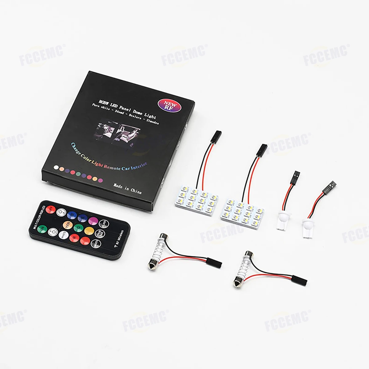 

T10 RGB 12 В Постоянного Тока 5050 12SMD Атмосферная Лампа Для Салона Автомобиля С Дистанционным Управлением Автоматический Г...