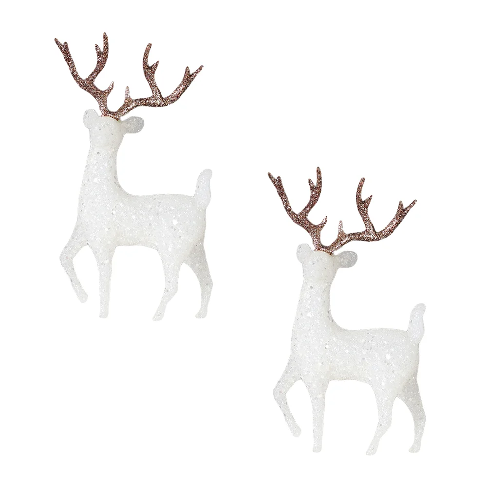 

Christmas Reindeer Deer Mini Figurines Decor Cake White Decoration Decorations Elk Statue Standing Figurine Animal Figures