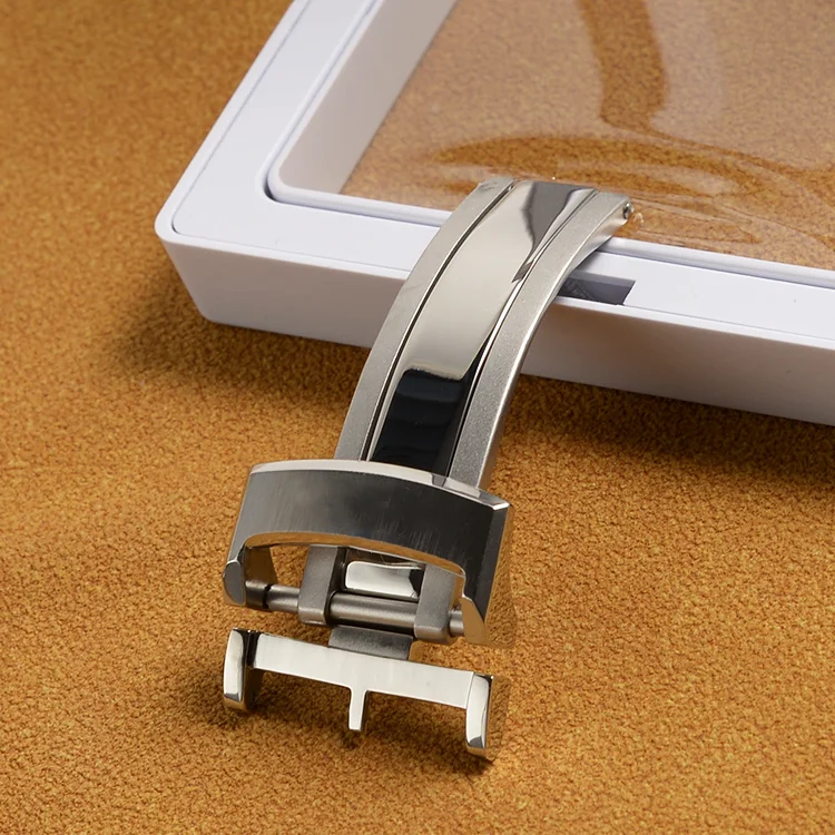 18mm Stainless Steel Deployment Deployant Buckle Clasp fit Tudor Watch Strap For Glashutte