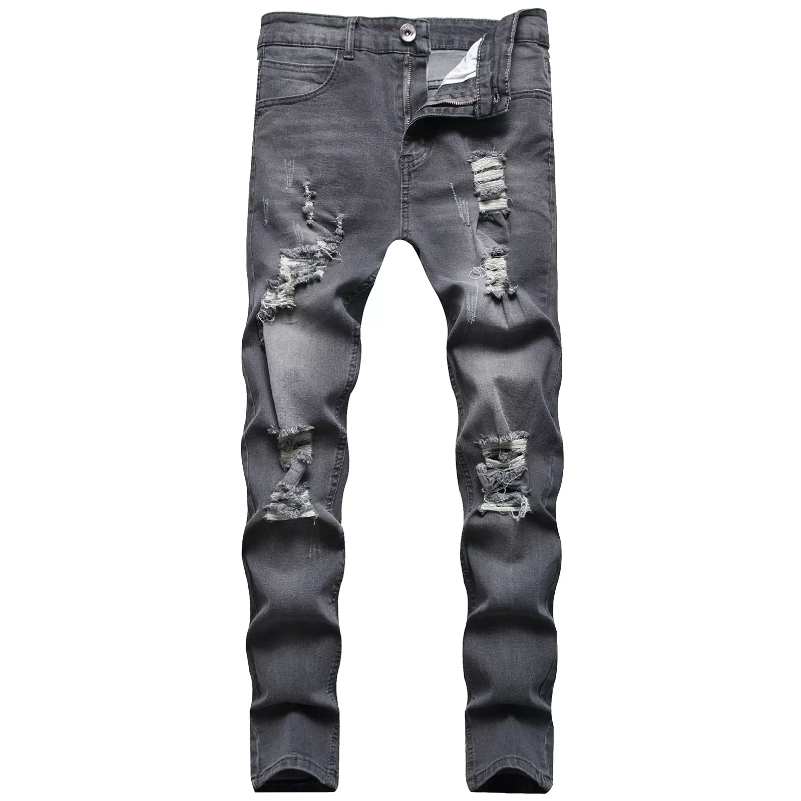 

2023NEW Sweatpants Sexy Hole Jeans Pants Casual Summer Autumn Male Ripped Skinny Trousers Slim Biker Outwears Pants