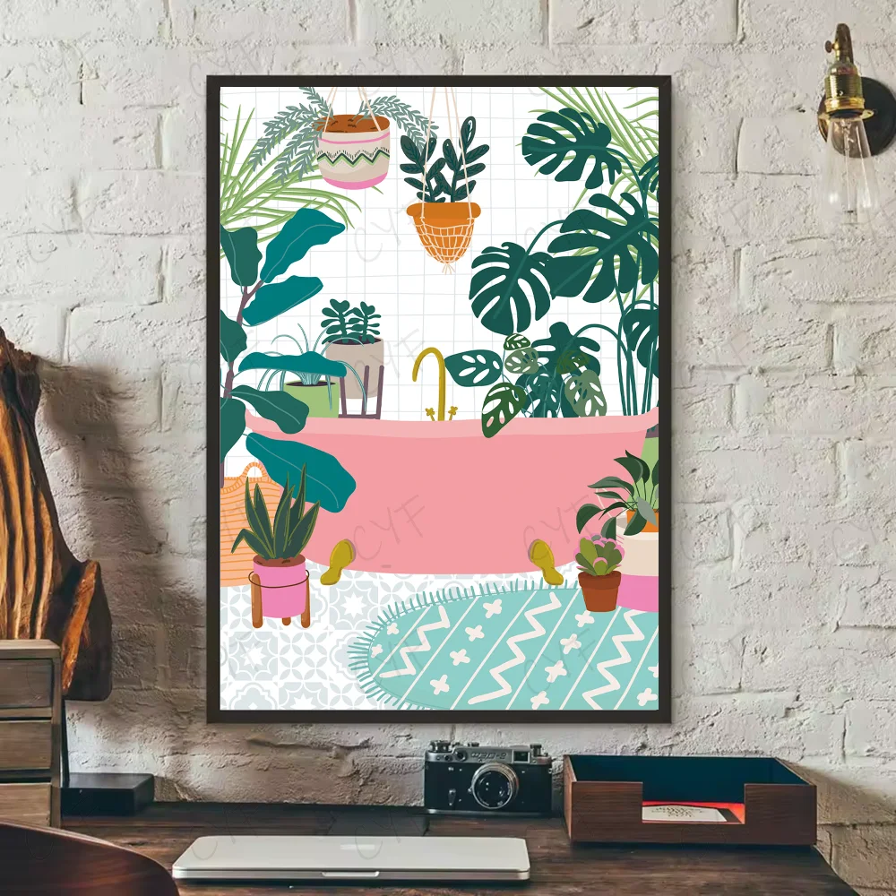 Настенная наклейка Botanical House Plants Boho Retro Vase