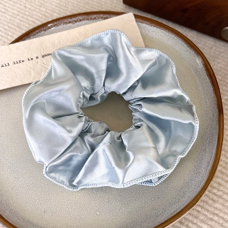 Стильные Сатиновые волнистые плиссированные двухслойные резинки головные уборы