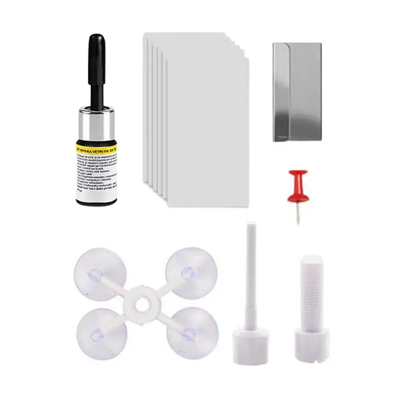 

Car Glass Repair Set Crack Windscreen Glass Car Kit Portable Cracked Car Windshield Repair Kit Glass Repair Tools For Trucks