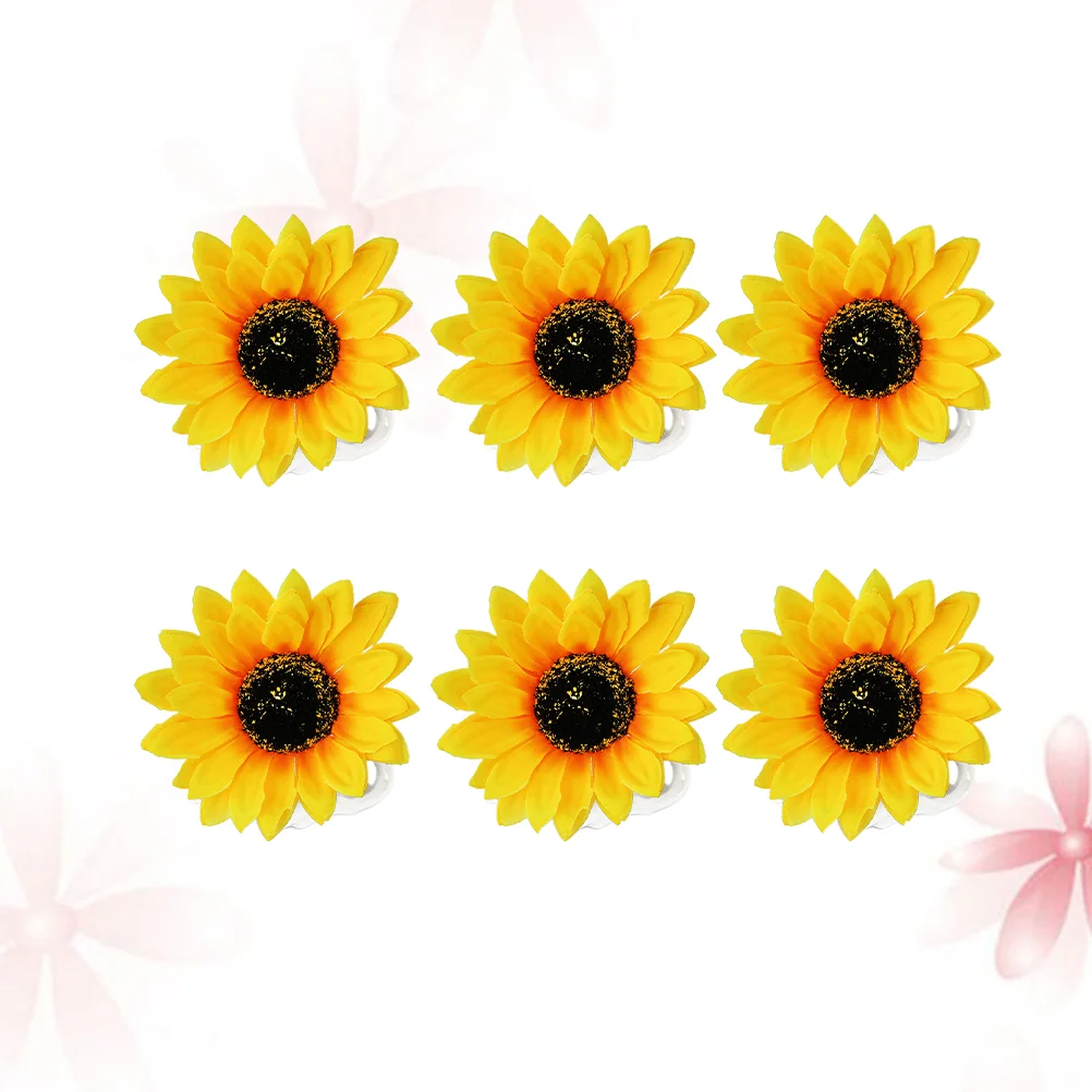 

SunBridal Headpieces Daisy Sunflower Hair Hawaiian Alligator Clips Hawaiian Flower Headpiece for Beach Event Wedding