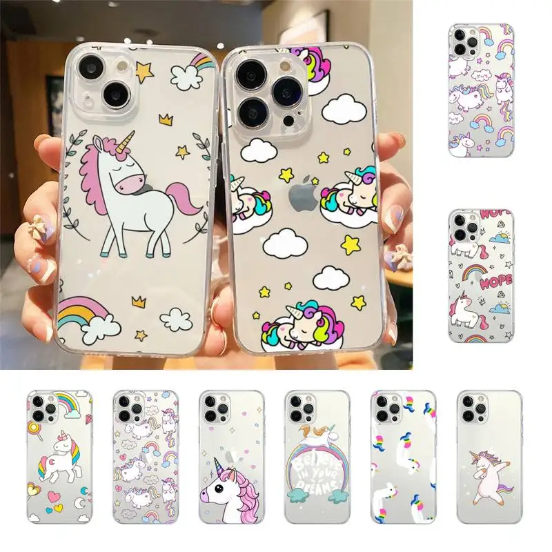 

Disney Rainbow Unicorn Summer Phone Case For Iphone 7 8 Plus X Xr Xs 11 12 13 Se2020 Mini Mobile Iphones 14 Pro Max Case