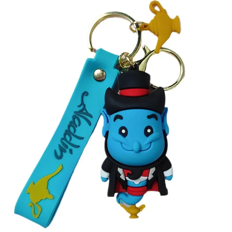 Аниме Аладдин Принцесса Жасмин Джин Фигура Брелок Модное Розовое Золото Серебро