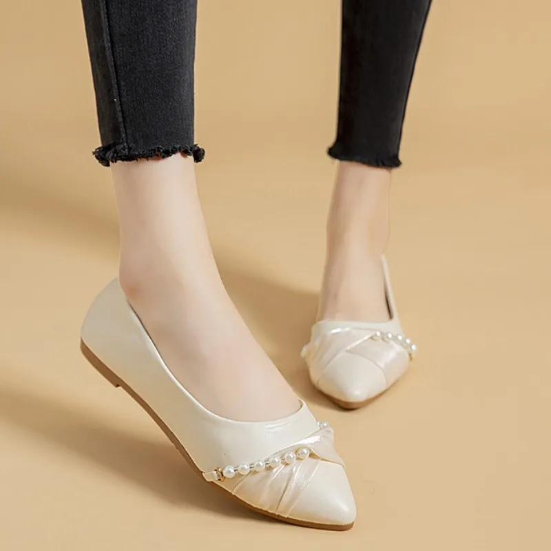 

Flats String Bead Sandals 2023 New Fashion Summer Women Shoes Casual Loafers Sport Walking Running Shoes Pointed Toe Zapatillas