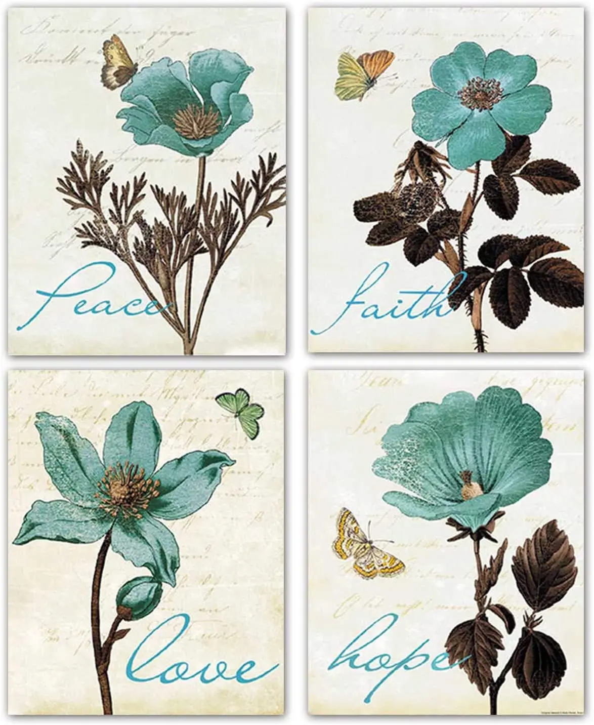 

Modern Minimalist Plants And Flowers Inspirational Quotes metal sign