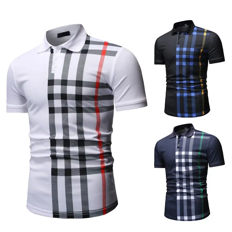 

Summer Mens New Style Pure Cotton High-quality Short-sleeved Embroidery Business Polo Shirt Trendy Loose Oversize Fashion Top