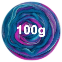 blended needle felting wool 100g merino mixed roving wool fiber for felting kit hand dyed wool for dry wet felting no 12