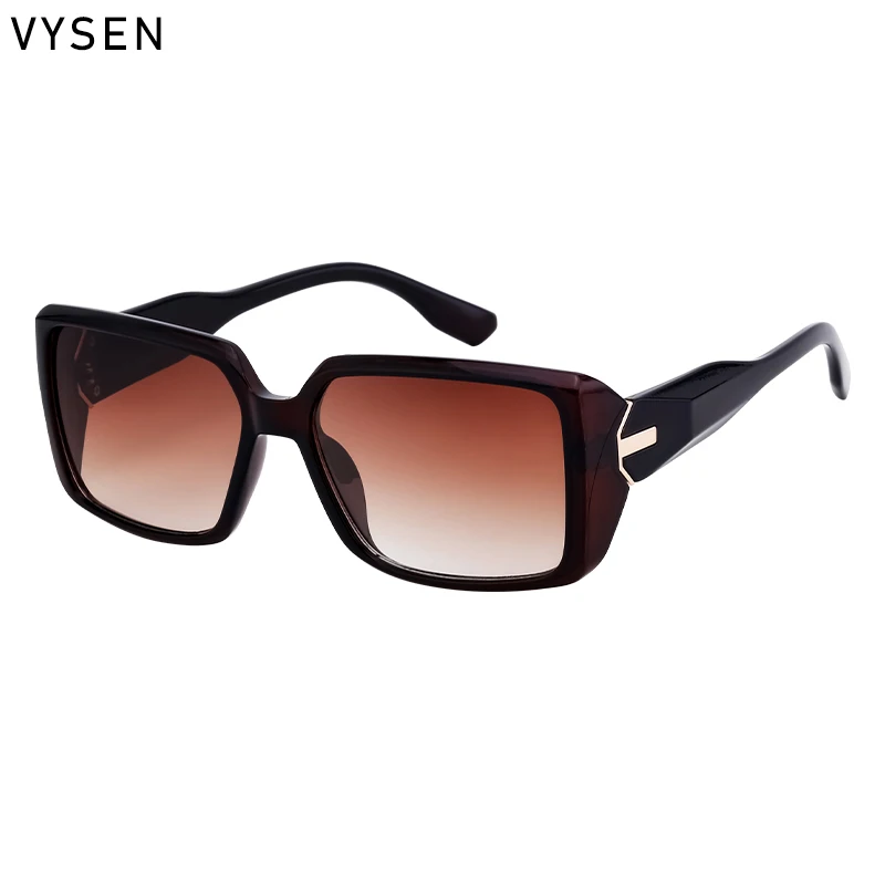 Солнцезащитные очки в прямоугольной оправе UV400 для мужчин и женщин оверсайз