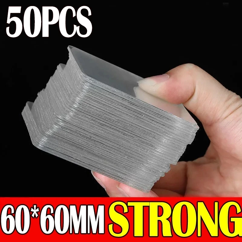 

C5 50 Pcs Transparent Double Sided Tape Nano Magic Tape Heat Resistant Waterproof Wall Stickers Home Improvement Resistant Tapes