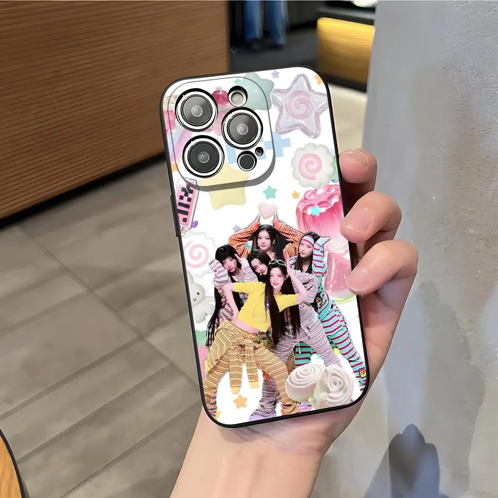 Фото Чехол для телефона KPOP I-ILLIT для iPhone 17 Air 16 E Pro Max 15 14 13 Mini 12 Pro 11 XS Max 7 8 Plus, черный, мягкий. №2