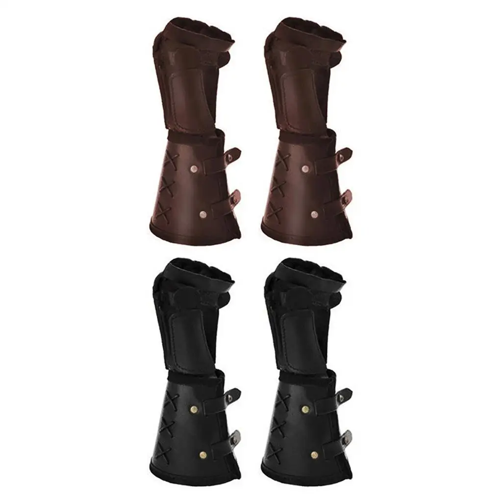

1 Pair Arm Straps Hand Guards Costume Bracer Multipurpose Gauntlet Wristband