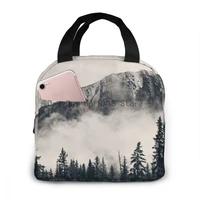 smoky mountain forest tree cooler lunch box portable insulated lunch bag thermal food picnic lunch bags