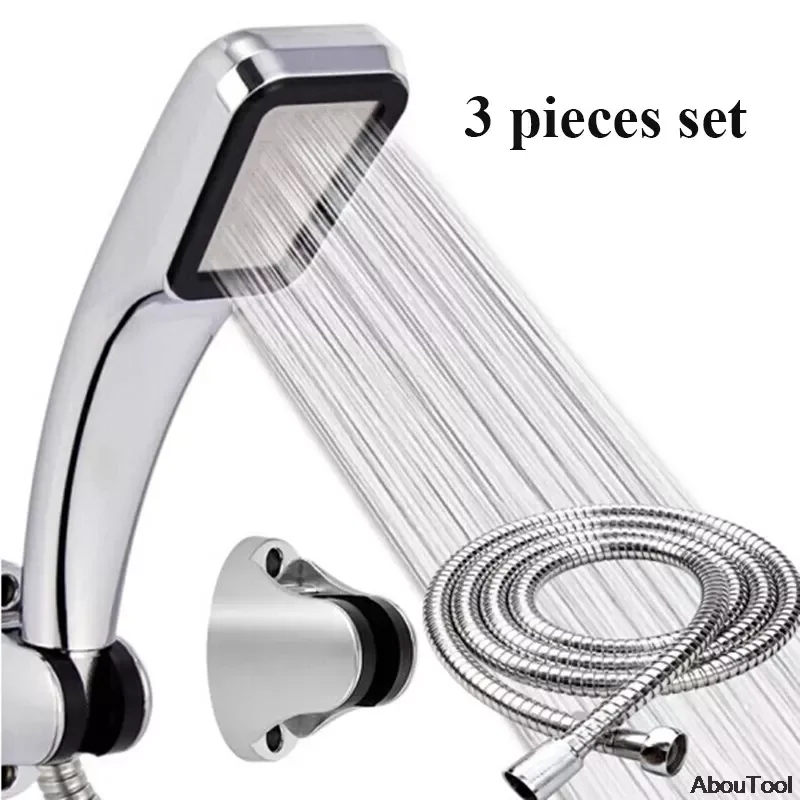 

NEW IN Holes Shower Head silver Pressure Rainfall Shower Heads Water Saving Filter Spray Nozzle High Pressure Batchroom Faucet k