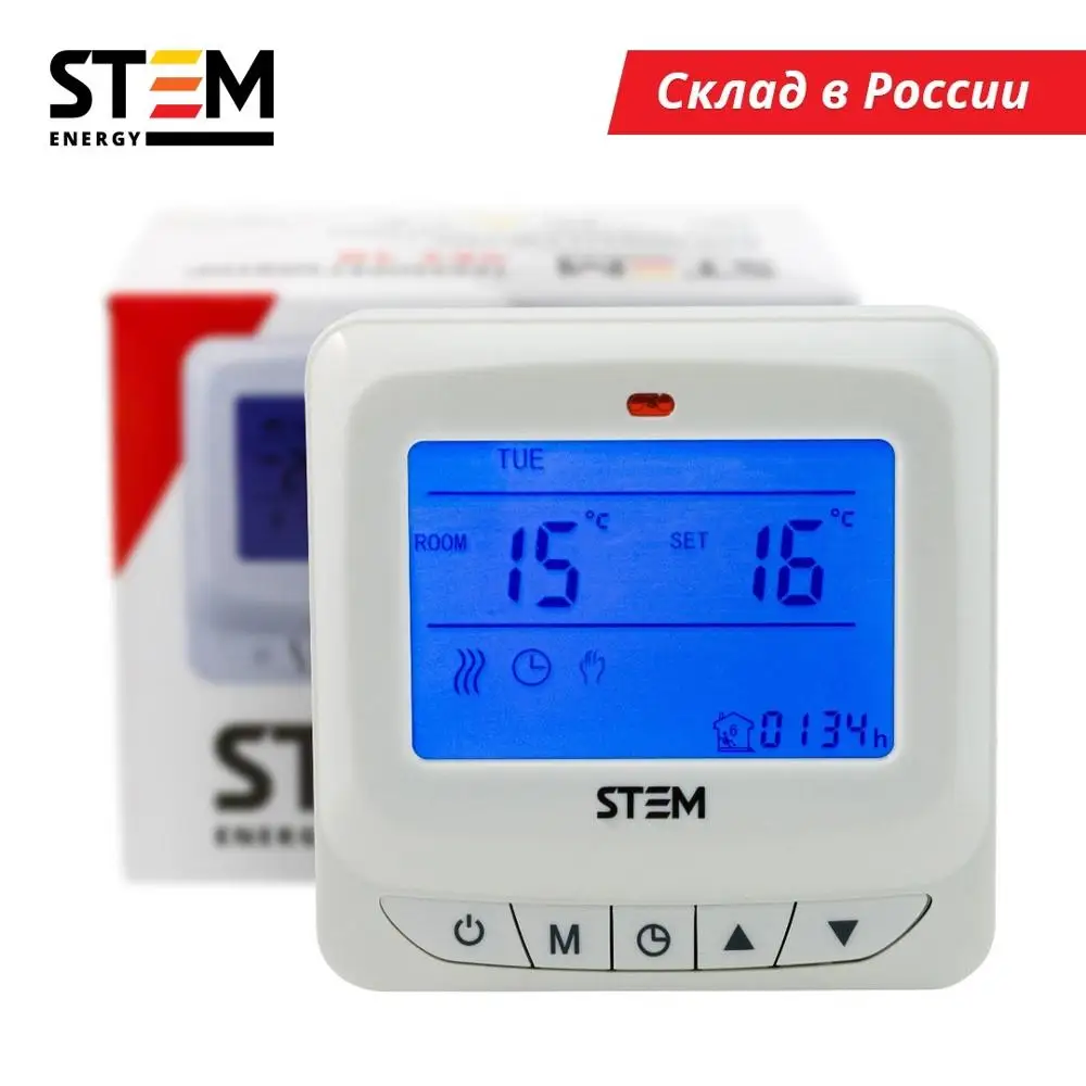 Программируемый терморегулятор STEM Energy SET-10 220В 16А для электрического теплого пола