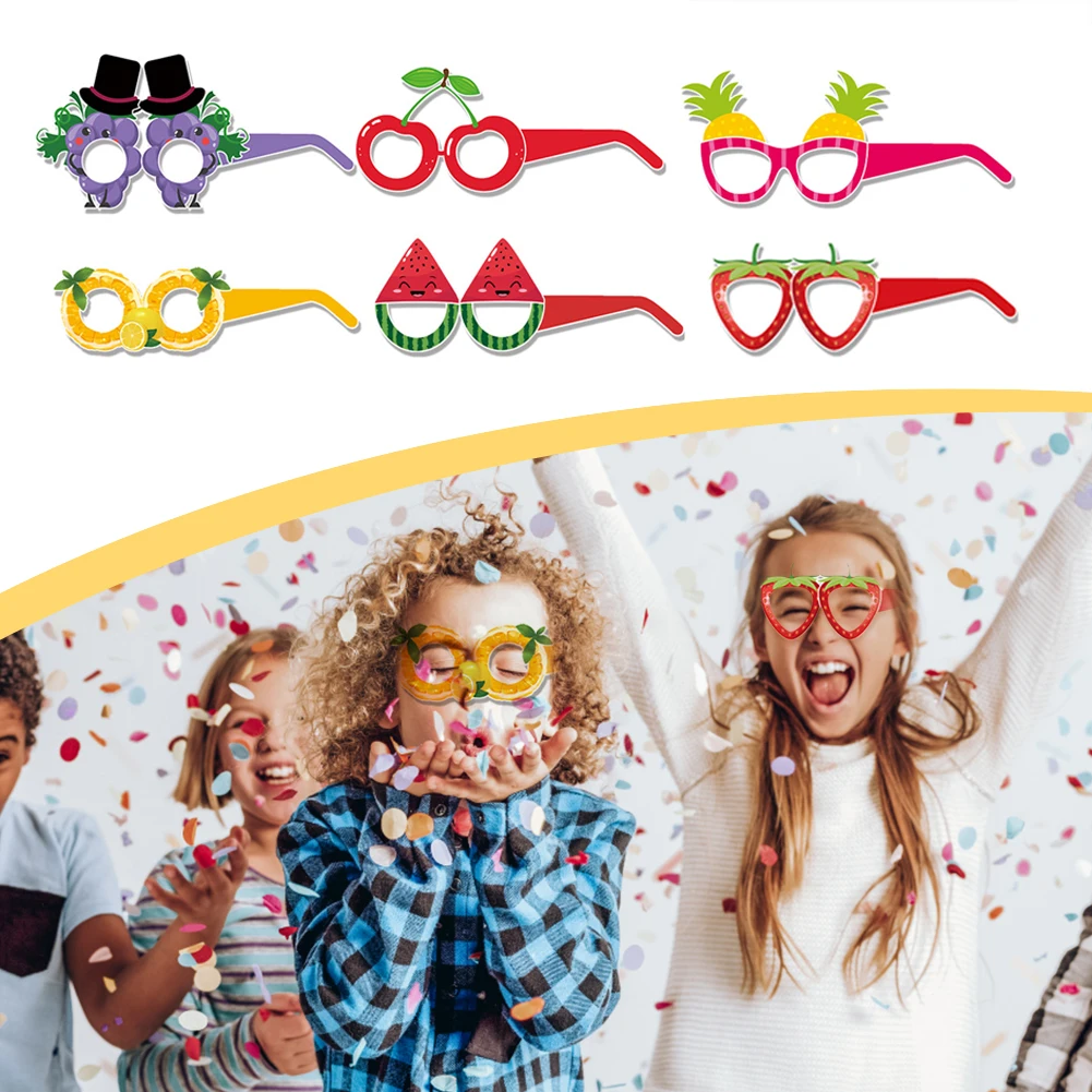 

Hawaiian Summer Fruit Pineapple Strawberry Paper Glasses Birthday Party Decor