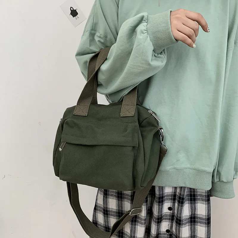

Fashion Casual Women's Shoulder Bag 2022 Designer Solid Large Capacity Handbag for Women Canvas Female Crossbody Shopper Bags