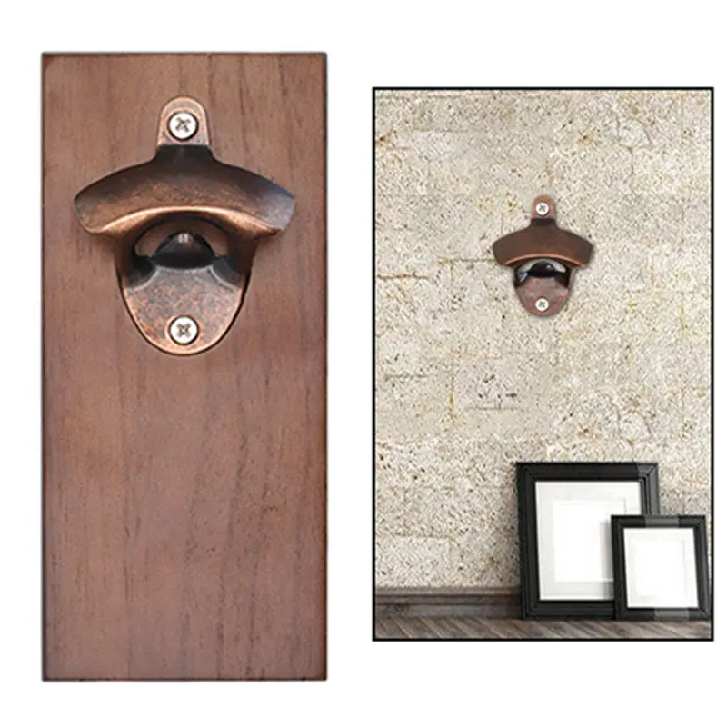 

Zinc Alloy Bottle Opener Wall Fixed Beer Vintage Retro Beer Opener Tool Accessories Bronze Color With Screws Bar Decoration