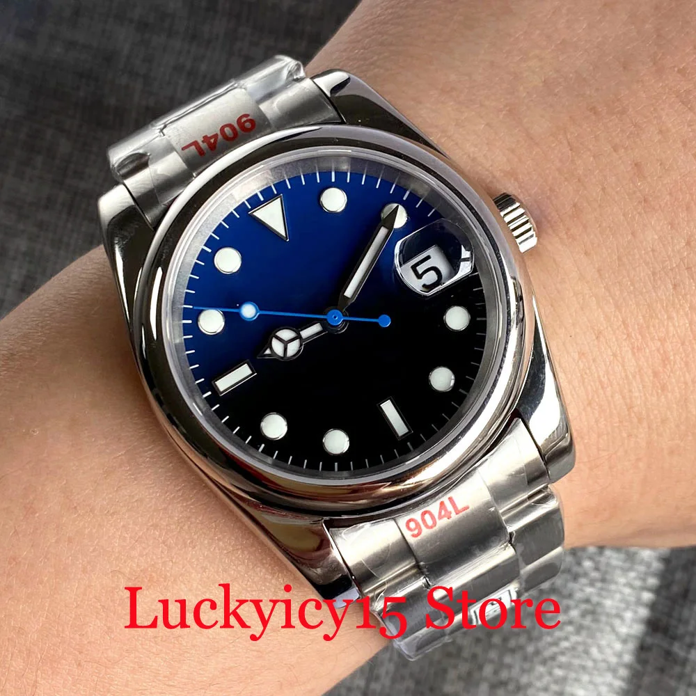 

New 36MM/39MM Japan NH35A PT5000 MIYOTA 8215 MINGZHU2813 Movement Automatic Wristwatch Men Blue To Black Dial Sapphire Crystal