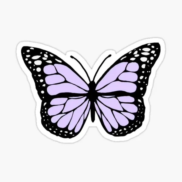 

Lavender Butterfly 5PCS Stickers for Background Laptop Window Funny Home Cute Decorations Print Living Room Stickers Art Car