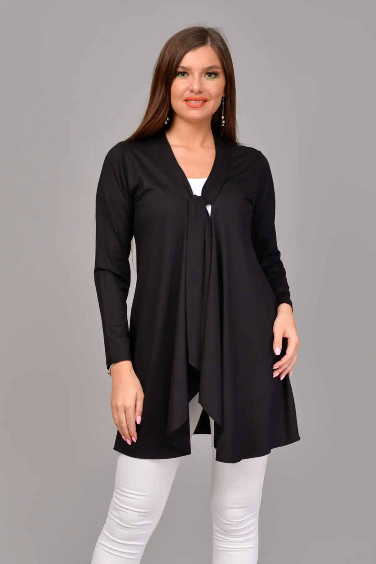 

Women's Cardigan Lace-Up Front Casual Knitted Quality Fashion Cardigan Sweaters Loose Sweater Jumper