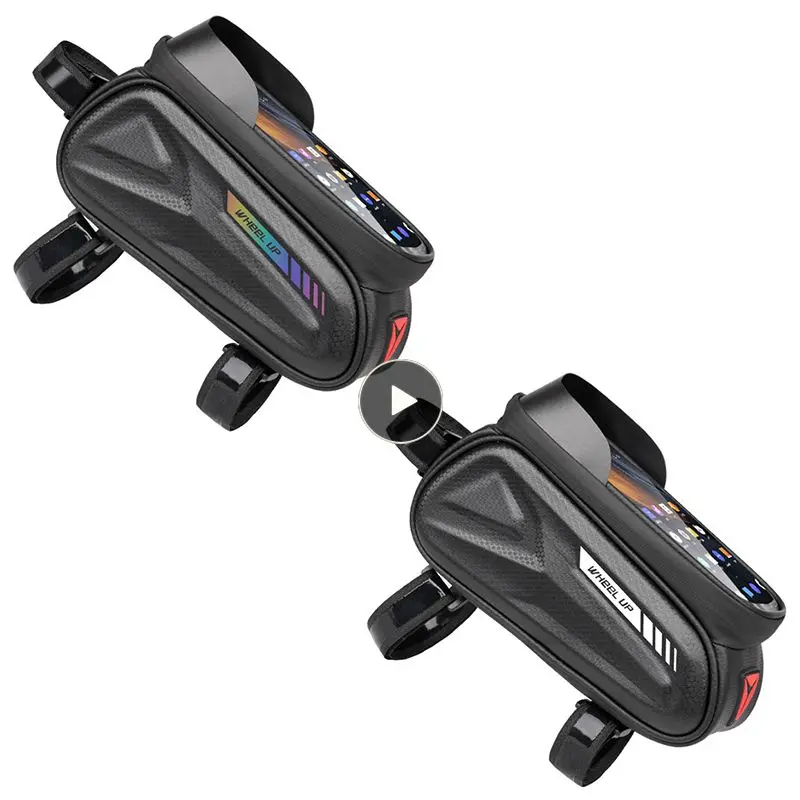 

Wheel Up Bike Bag Frame Front Top Tube Cycling Bag Waterproof 7in MTB Road Bike Phone Case Touchscreen Pack Bicycle Accessories