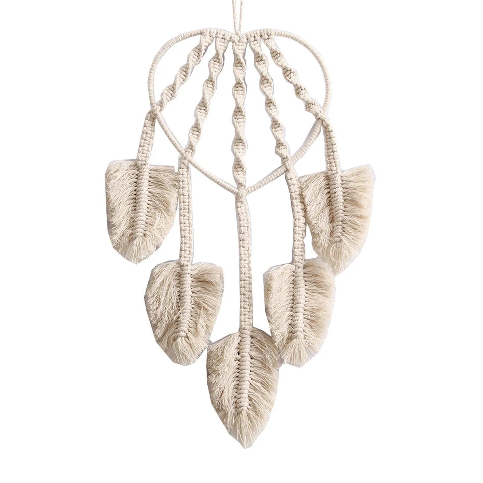 

Leaf Wall Decoration Cotton Rope Dream Catcher Long Tassels Hanging for Home Kids Room woven woven