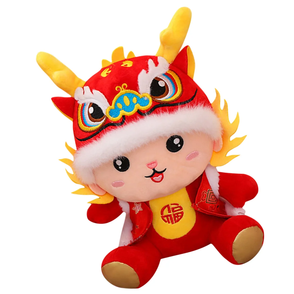 

Stuffed Dragon Desktop Dragon Plush Chinese New Year Dragon Stuffed
