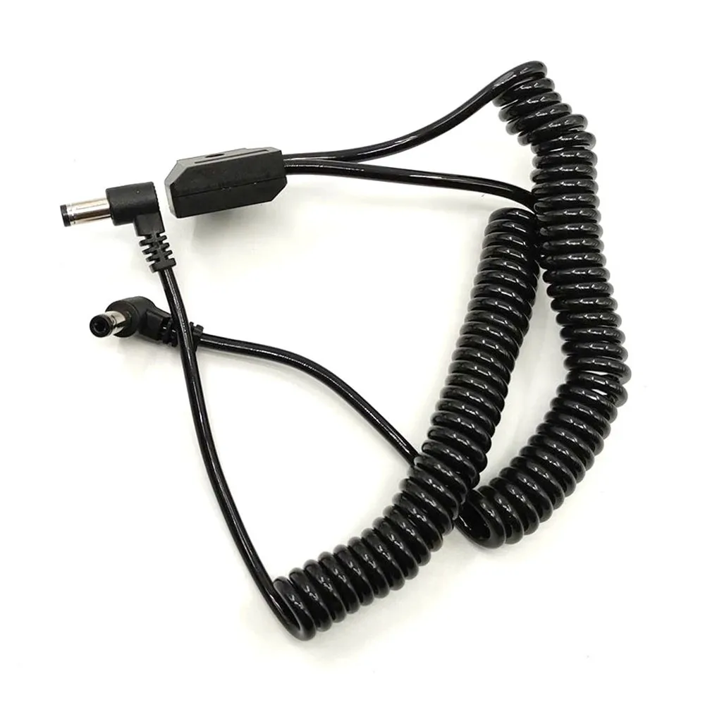 Фото Power D-Tap DTap к 2x 5,5*2,5 мм DC Angleg Plug (In+ Out-) Пружинный спиральный кабель для BMPC BMCC/мониторов/лампы/лампы №3