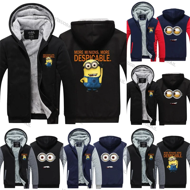 

Agnes Gru Minions Despicable Me Thick Hoodie Sweatshirt Luminous Coat Anime Figures Cosplay Costumes Sudadera Christmas Gift