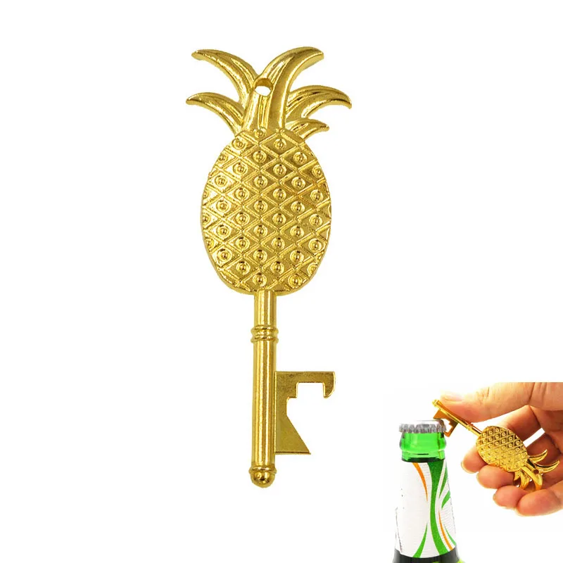 

1pcs Fashion Bottle Opener Pineapple Key Shaped Beer Openers Perfect Kitchen Accessories Pineapple Decor Bar Tools