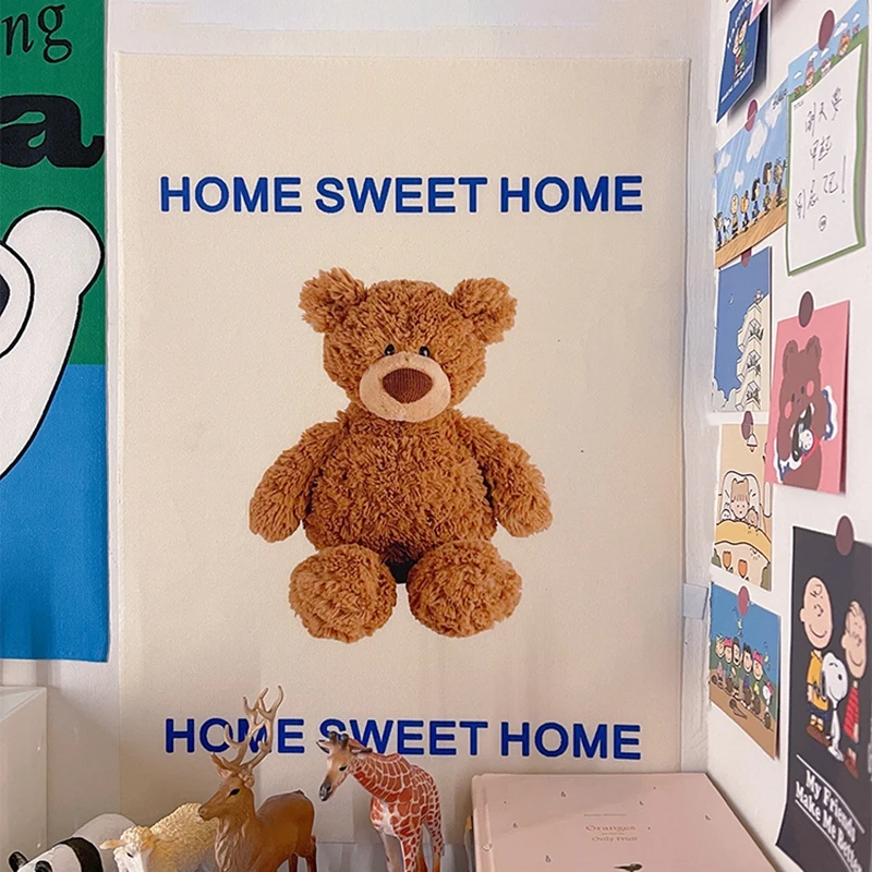 Мультяшный настенный гобелен кавайный Декор для комнаты прикроватный подвесной