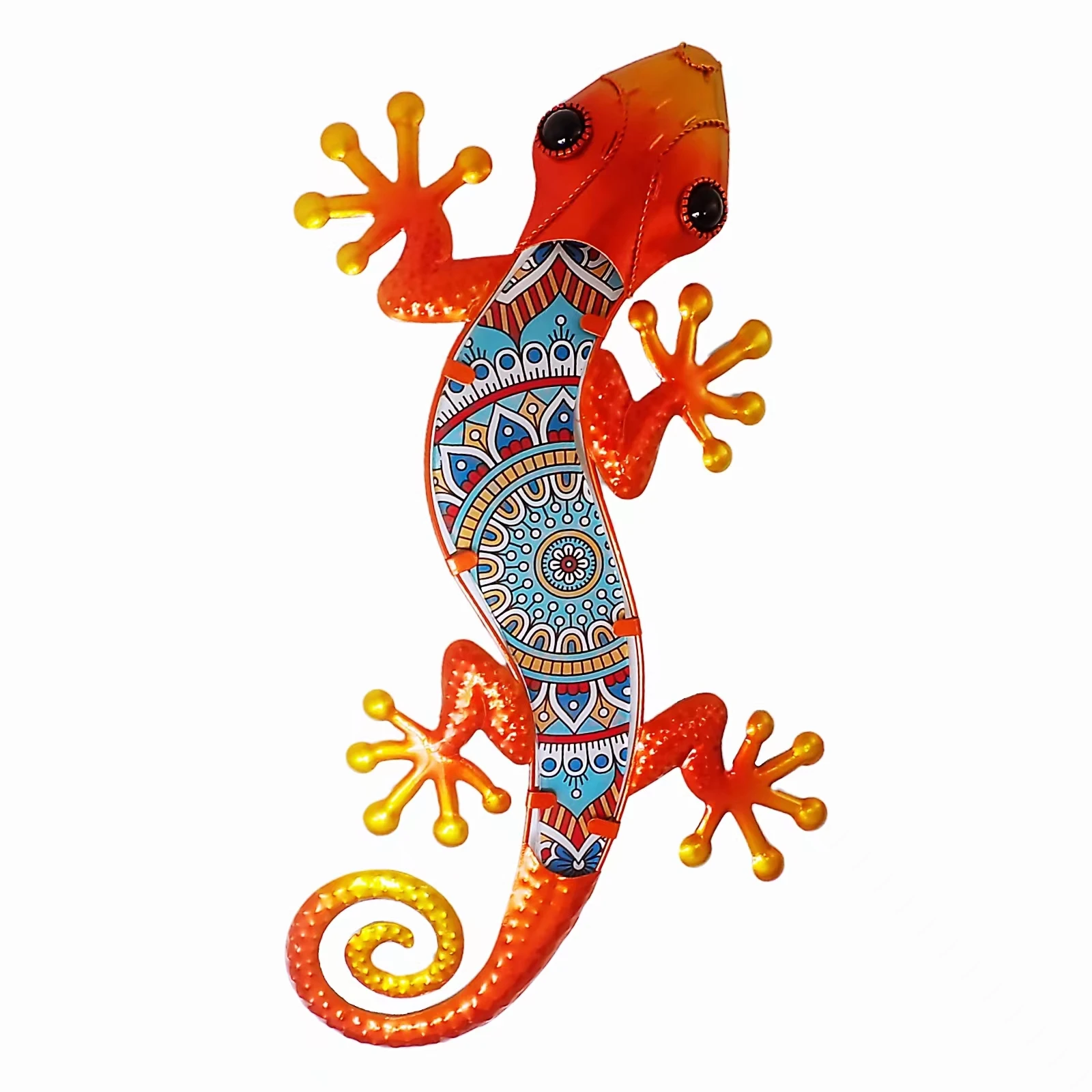 

Metal Lizard Gecko Wall Decoration for Home Garden Outdoor Statues Sculptures Miniatures Ornaments Lawn Patio Bedroom Backyard