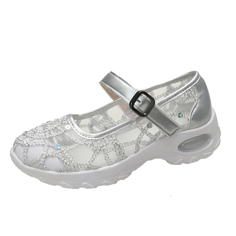 Женская обувь 2024 Высококачественная Вулканизированная с ремешком и пряжкой