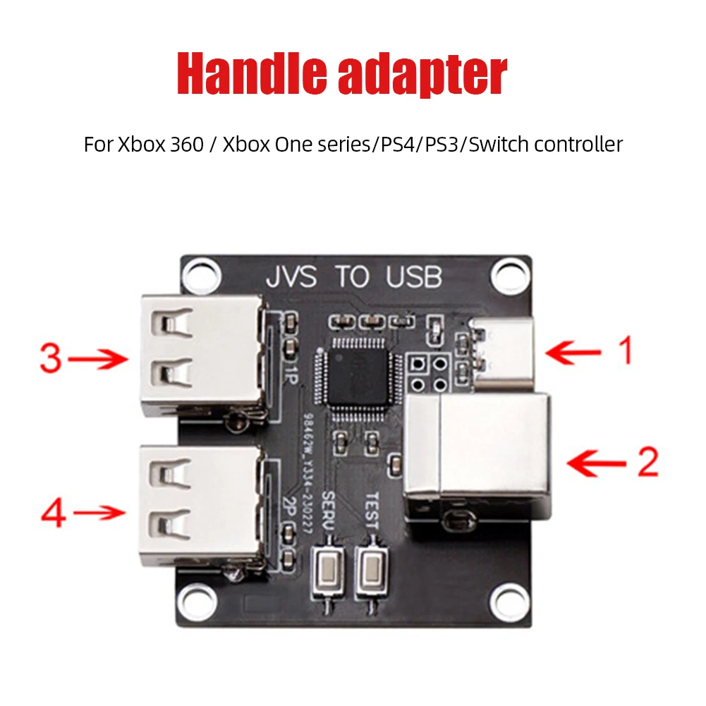 Адаптер Контроллера JVS На USB Двойной Джойстик Кнопка Карты Конвертер Геймпада