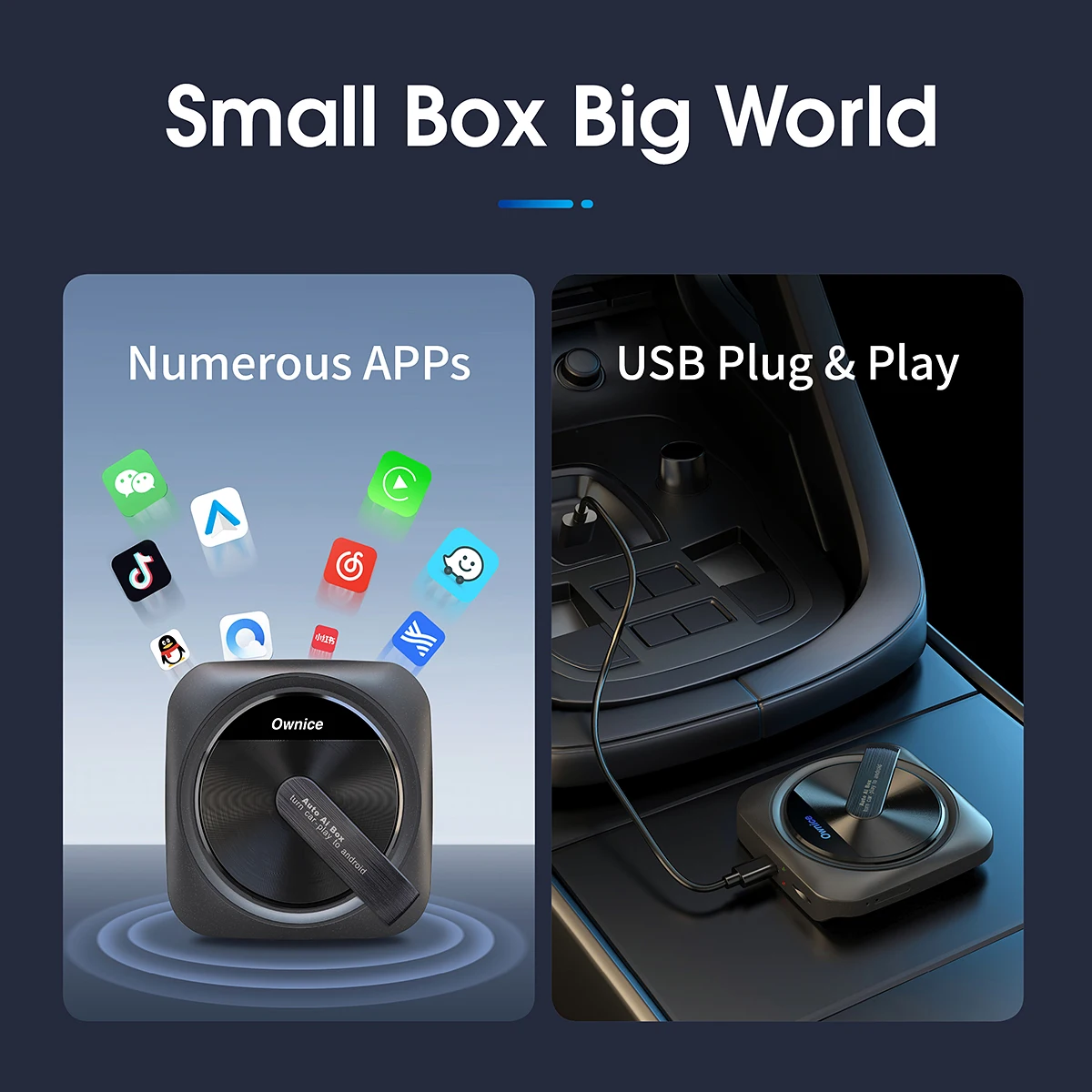 

Ownice Original Wireless CarPlay Android Auto TV Box Adapter IPTV For Car Wired For Audi Bmw Mazda Toyota Netflix Spotify GPS