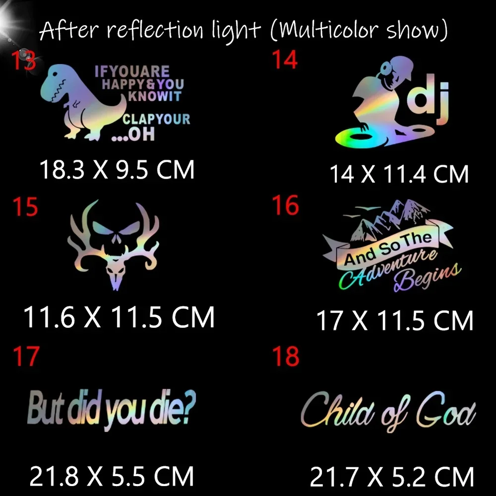 Лазерные светоотражающие наклейки JDM забавные аксессуары для автомобильного