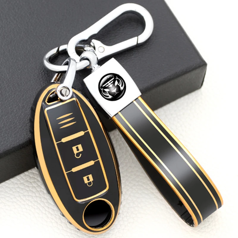 

Car Remote Key Case Keychain Accessories TPU Keycase Cover For Nissan X-Trail T32 T31 Tiida C12 Sylphy March