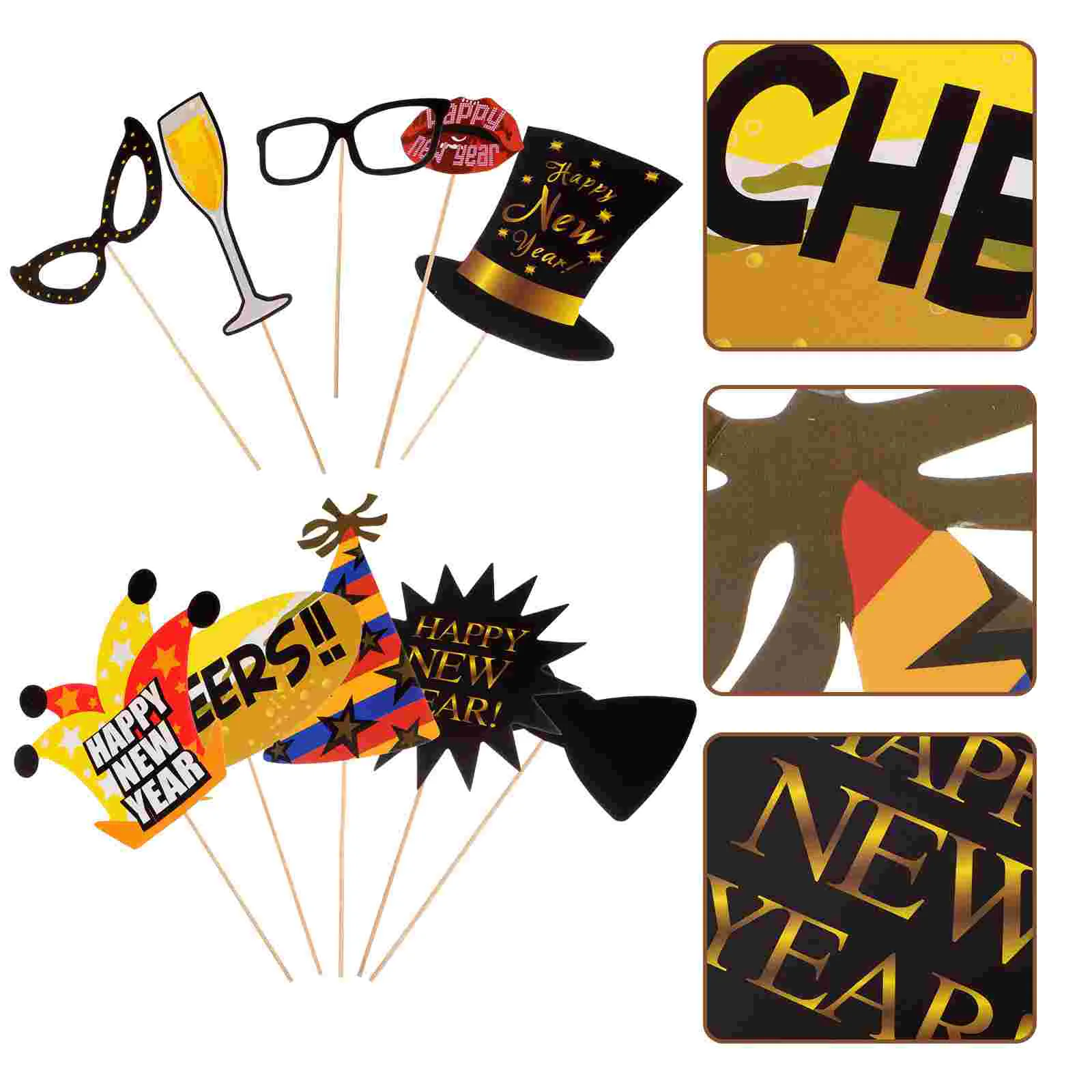 

Photo New Props Party Year Years Eve Booth Supplies Decorations Photography Backdrop Happy Prop Themed Decorative Accessories