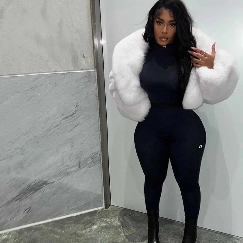 Natural Real Fox Fur Coat Women Winter New White Short Outertwear Luxury Long Sleeve Genuine Double -sided Fox Fur Jacket Female