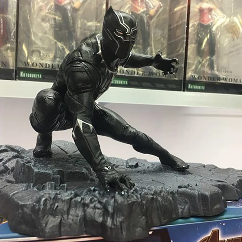 

Marvel Avengers Black Panther Figure Model Super Hero King Of Wakanda T'challa Decoration Collection Sculpture Toys For Children