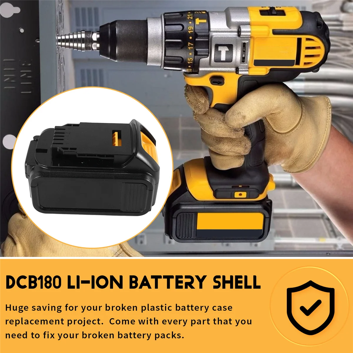 Для Dewalt 10 Core 18 В/20 В сменный пластиковый корпус литий-ионного аккумулятора Dcb180