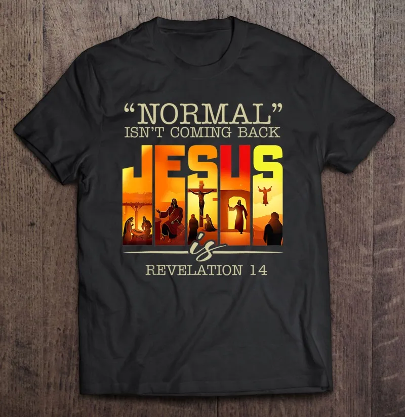 

Мужская Винтажная футболка с крестом с принтом Иисуса и надписью «нормально не возвращается», мужские футболки, мужская футболка большого ...