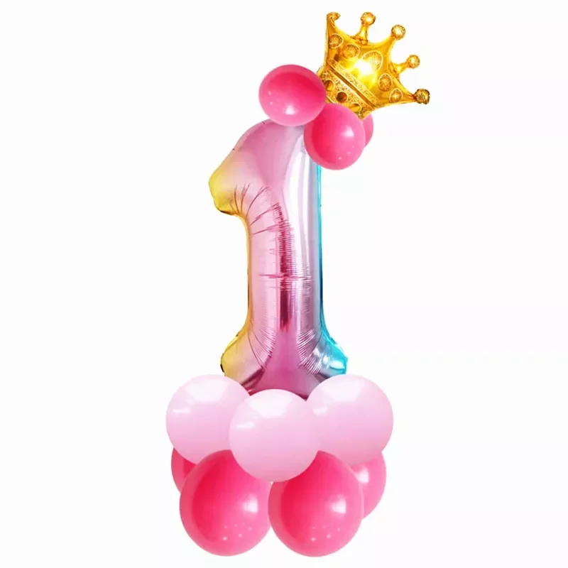

HOT 1set Rainbow Unicorn 32inch Foil Number Balloons Kids Birthday Party Decoration Helium Number Balloon Event Baby Shower Deco