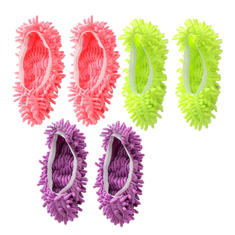 

Floor Mop Cleaning Slippers Foot Shoes Shoe Slipper Cleaner Cover Microfiber Sweeper Reusable Sock Polishing Lazy Chenille